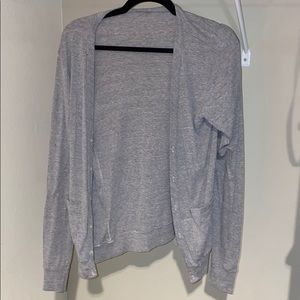 grey cardigan with pockets
